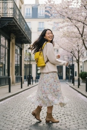 【展示品セール40%OFF|1点限り】WAKKO -わっこ- レザーミニリュック S(イエロー)|旭川木工リング留め具/2WAY