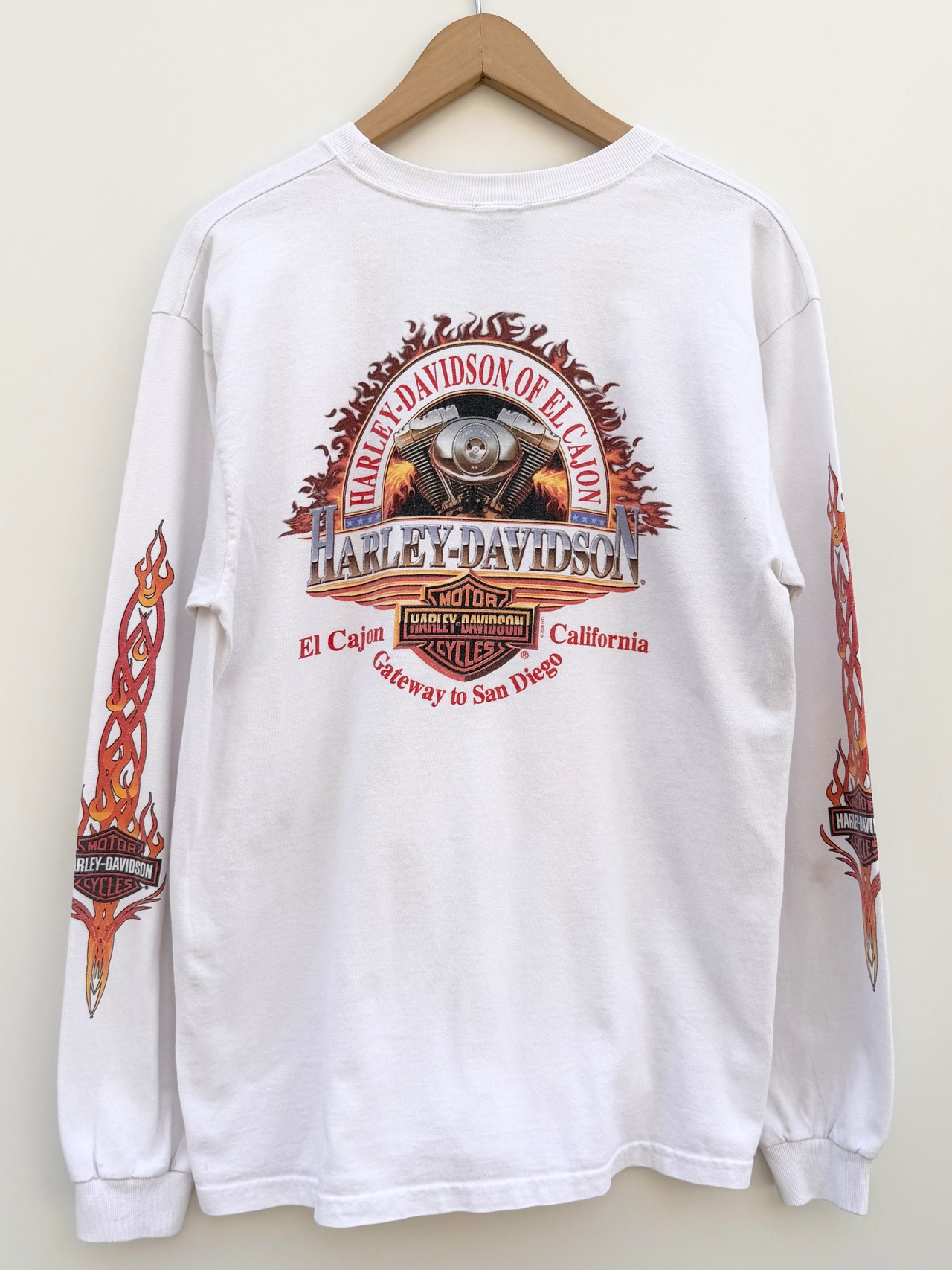 00s Harley-Davidson "FLAME" L/S Tee MADE IN USA Size M