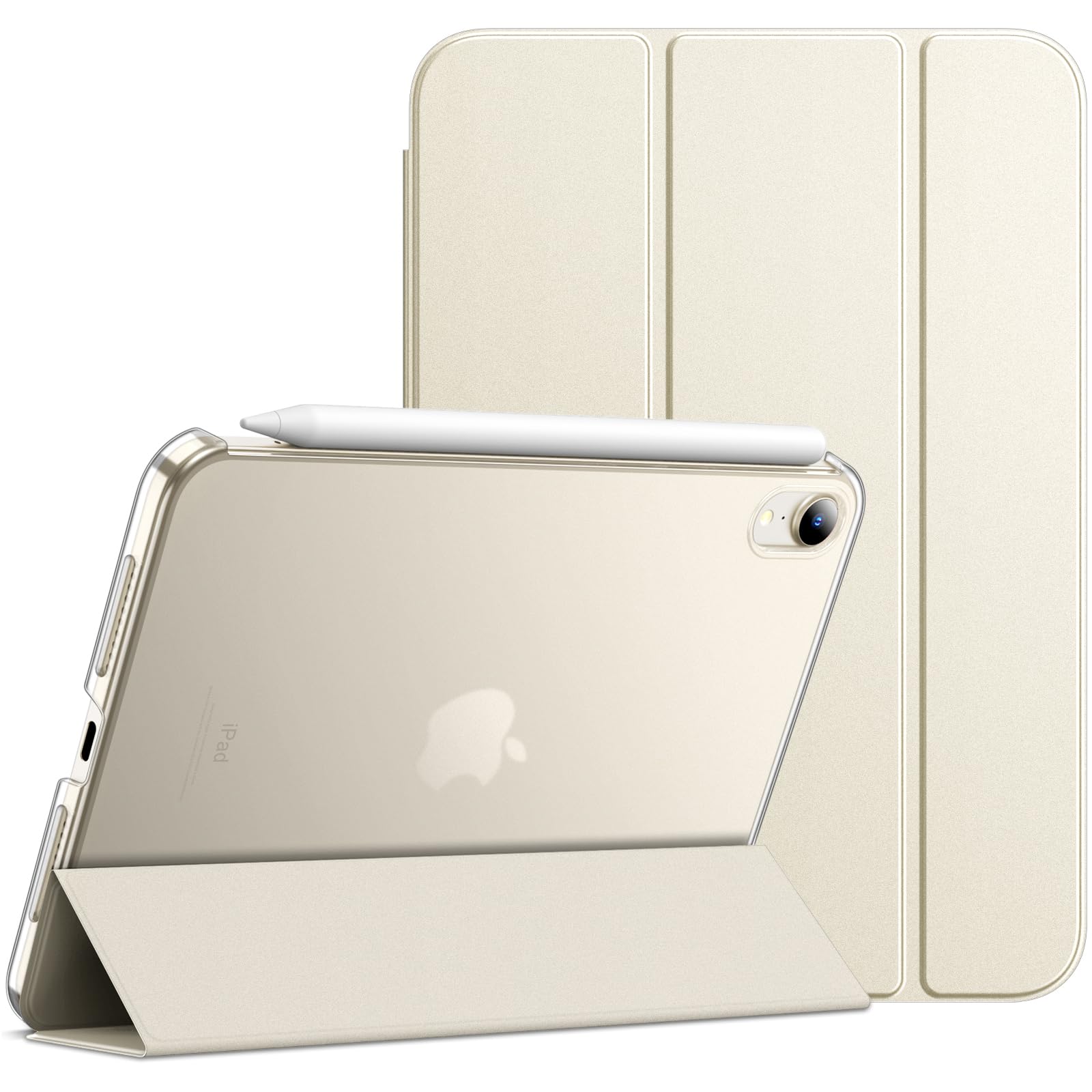 JETech iPad mini A17 Pro/第6世代 8.3インチ (2024/2021)用 ケースカバー (スターライト)