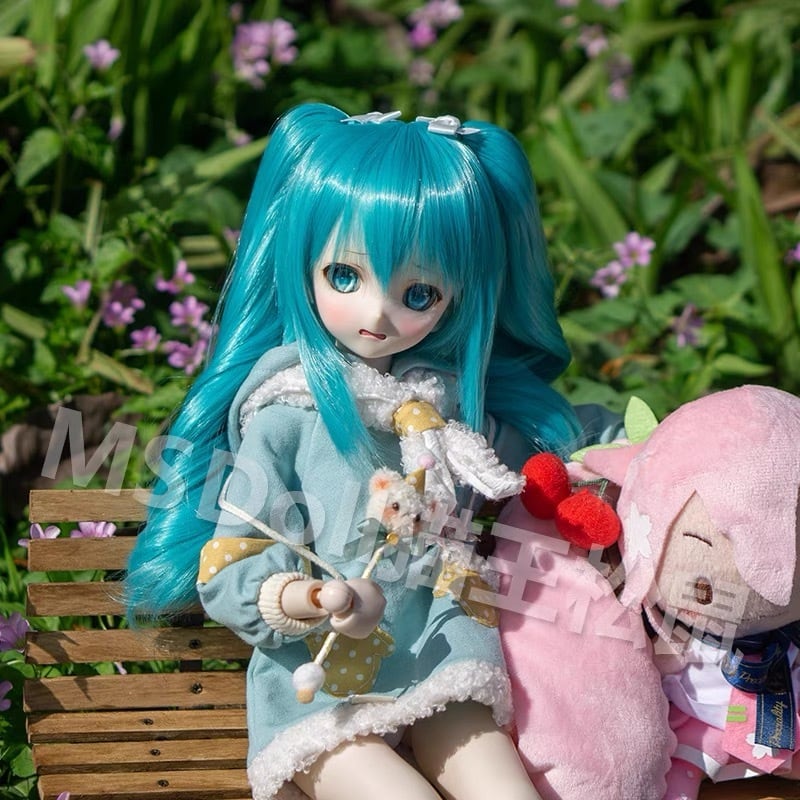 初音ミク ツインテール セットウィッグ BJD 1/3 1/4 1/6 かつら 耐熱