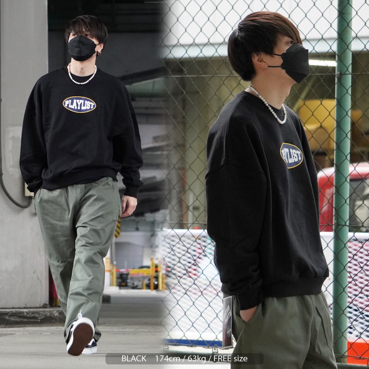 \SALE/◆PLAYLIST ロゴ スウェットシャツ◆kr-22019