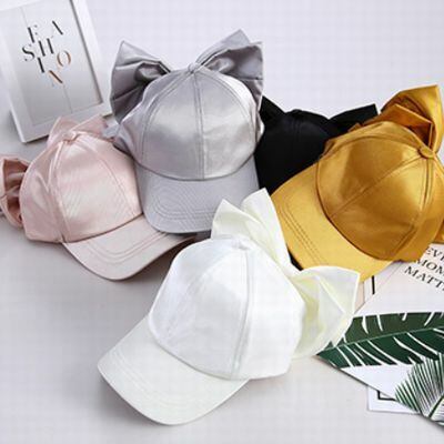 バック ビッグ リボン キャップ 5 12歳 5カラー 調節可能 帽子 メタル カラー 19s S 韓国 子供服 女の子 C003 A Dear Child
