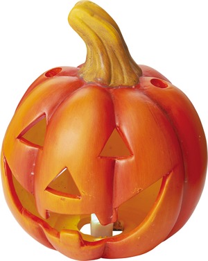 ラウンドパンプキンライトＭ　イエロー系　HW-1347　4961823763588　ハロウィン雑貨 > ポピーオリジナル