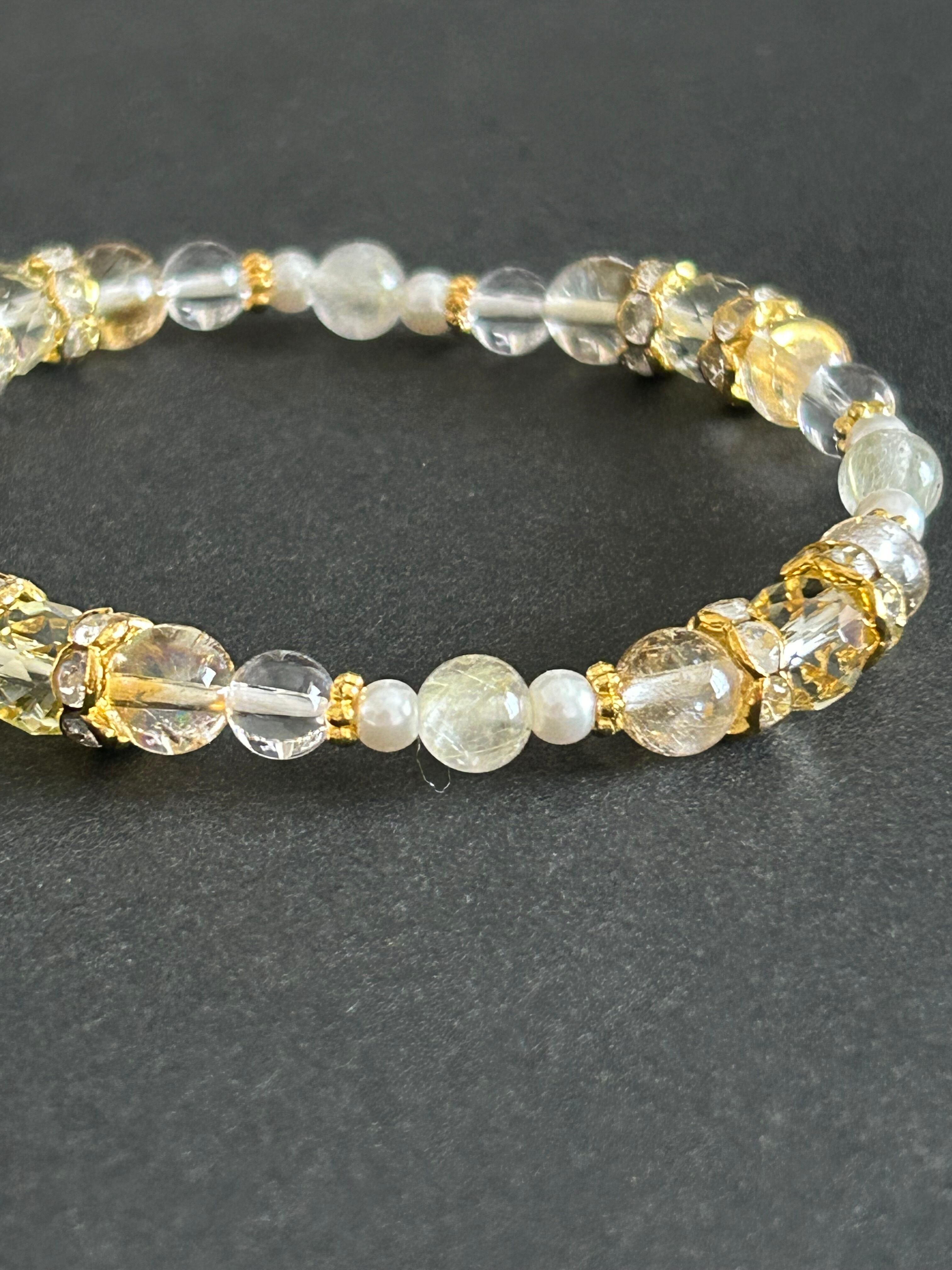 金運重視！ルチル、シトリンブレス内径17.5cm | 天然石•パワーストーン