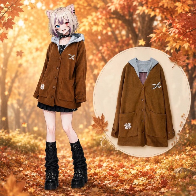 《秋冬先取り60%OFF》フード取り外し可能メルトン調BROWN COAT