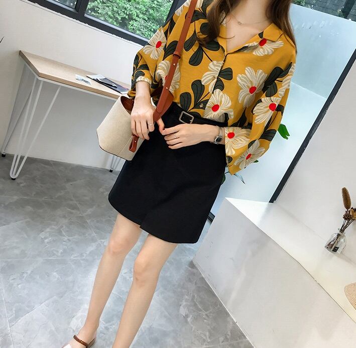トップス レディース シャツ ブラウス 花柄 大きいサイズ 2l 3l 4l 花