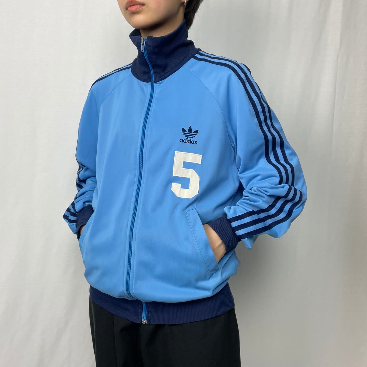 80s ビンテージ ADIDAS ORIGINALS ブルージャージ