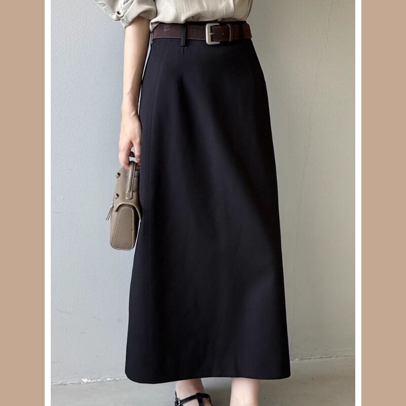 ハイウエストAラインストレートスカート E00415