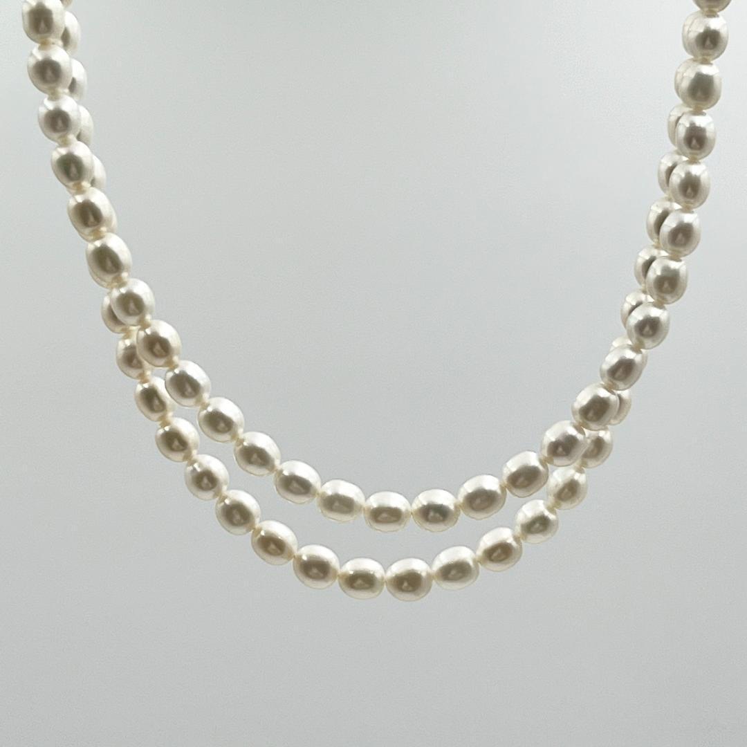 ミキモト MIKIMOTO K18 パール ダイヤネックレス ネックレ