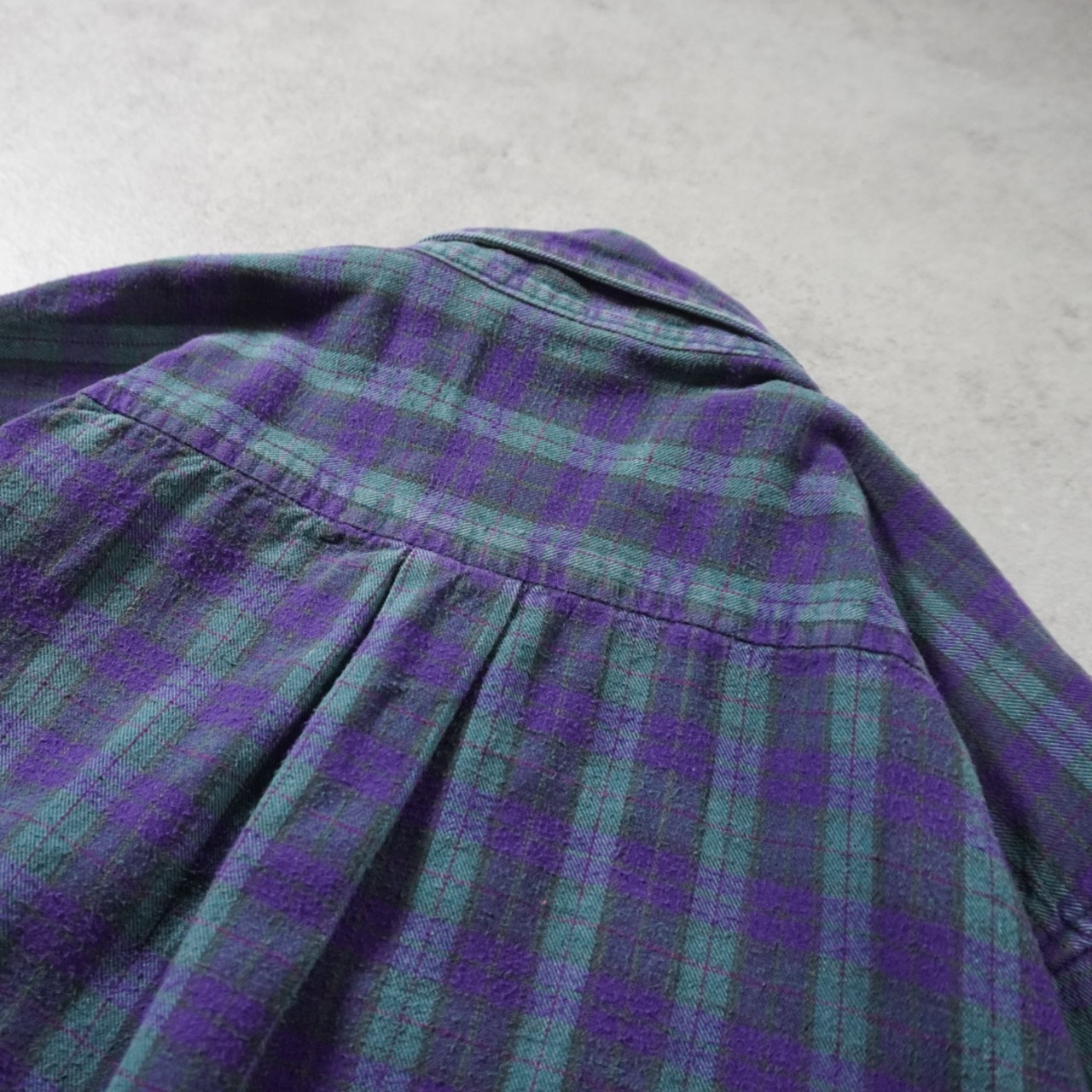 90s GreatLand flannel BD shirt [M]古着 - 8