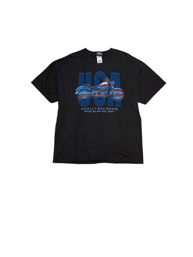 HARLEY-DAVIDSON TRUE BLUE FAT BOY USA Tシャツ
