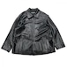 Vintage Leather Jacket, Button-Up [Benard Hotzman] [1990s~] Lamb Black