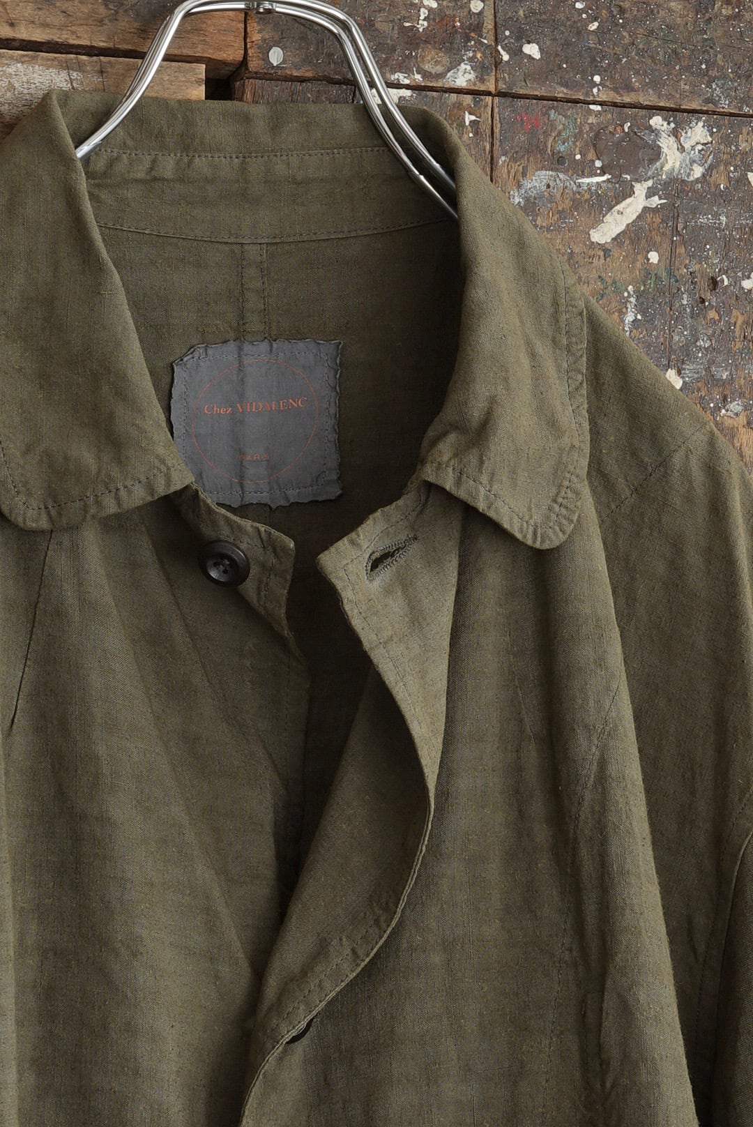 CHEZ VIDALENC - COAT TRENCH - ANTIC LINEN (OLIVE) | Brownie