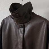 【受注予約1週間】レザーライクオーバーJK/ブラウン