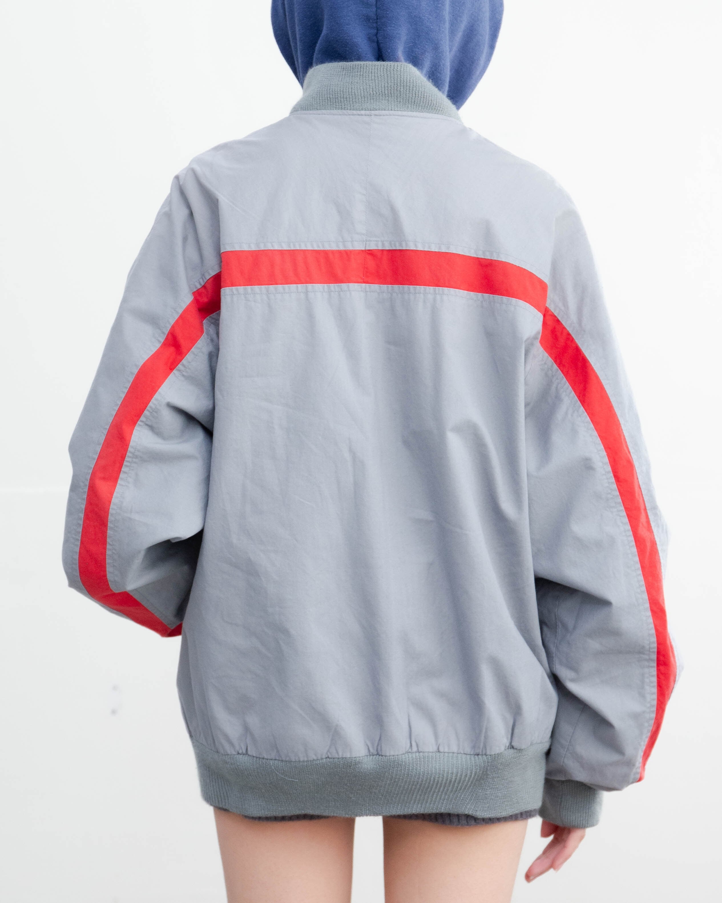 1980s Euro vintage - horizontal stripe zip blouson | LUIK FINN