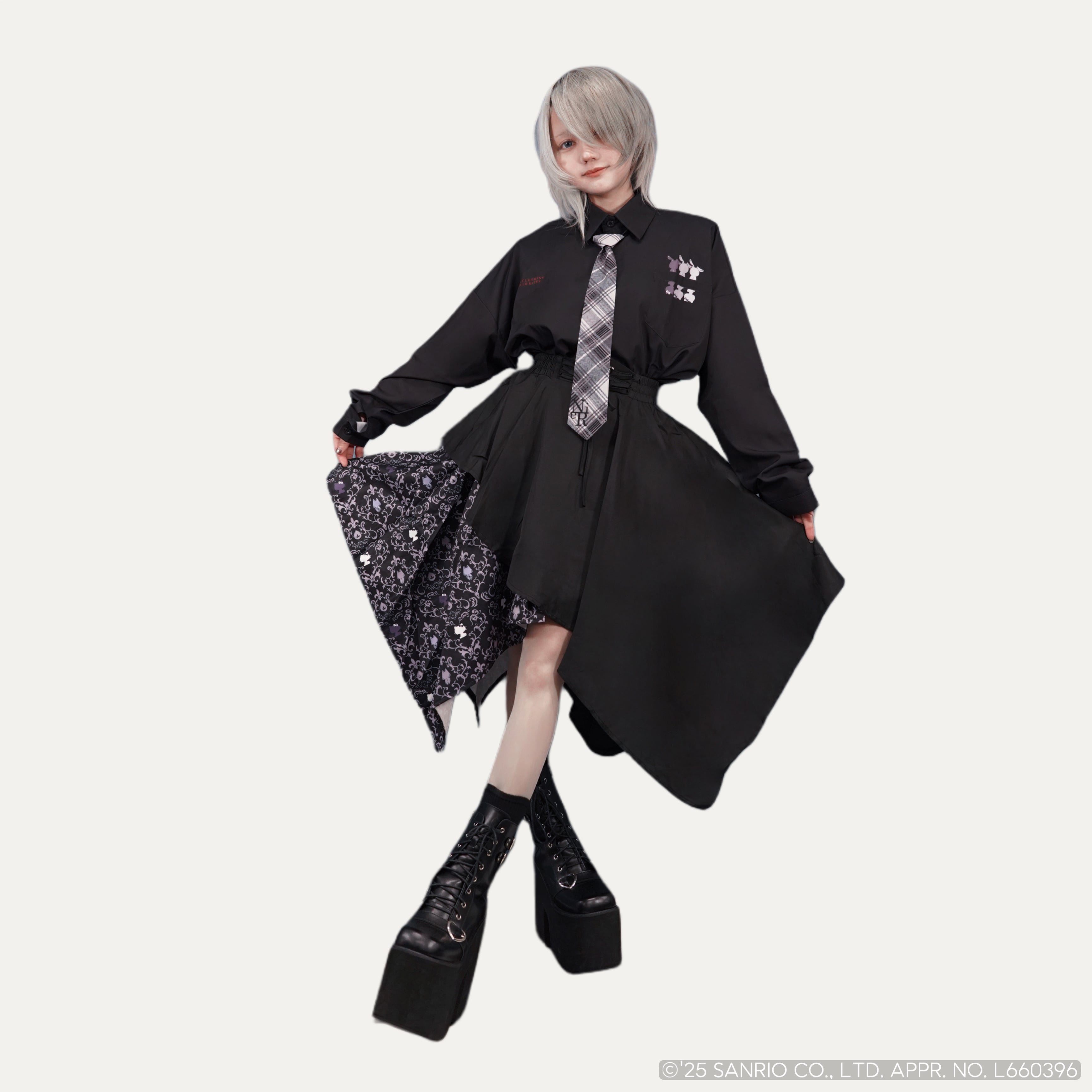ワンタッチネクタイ付きロングシャツ【HELLO KITTY×NIER】 | NIER CLOTHING
