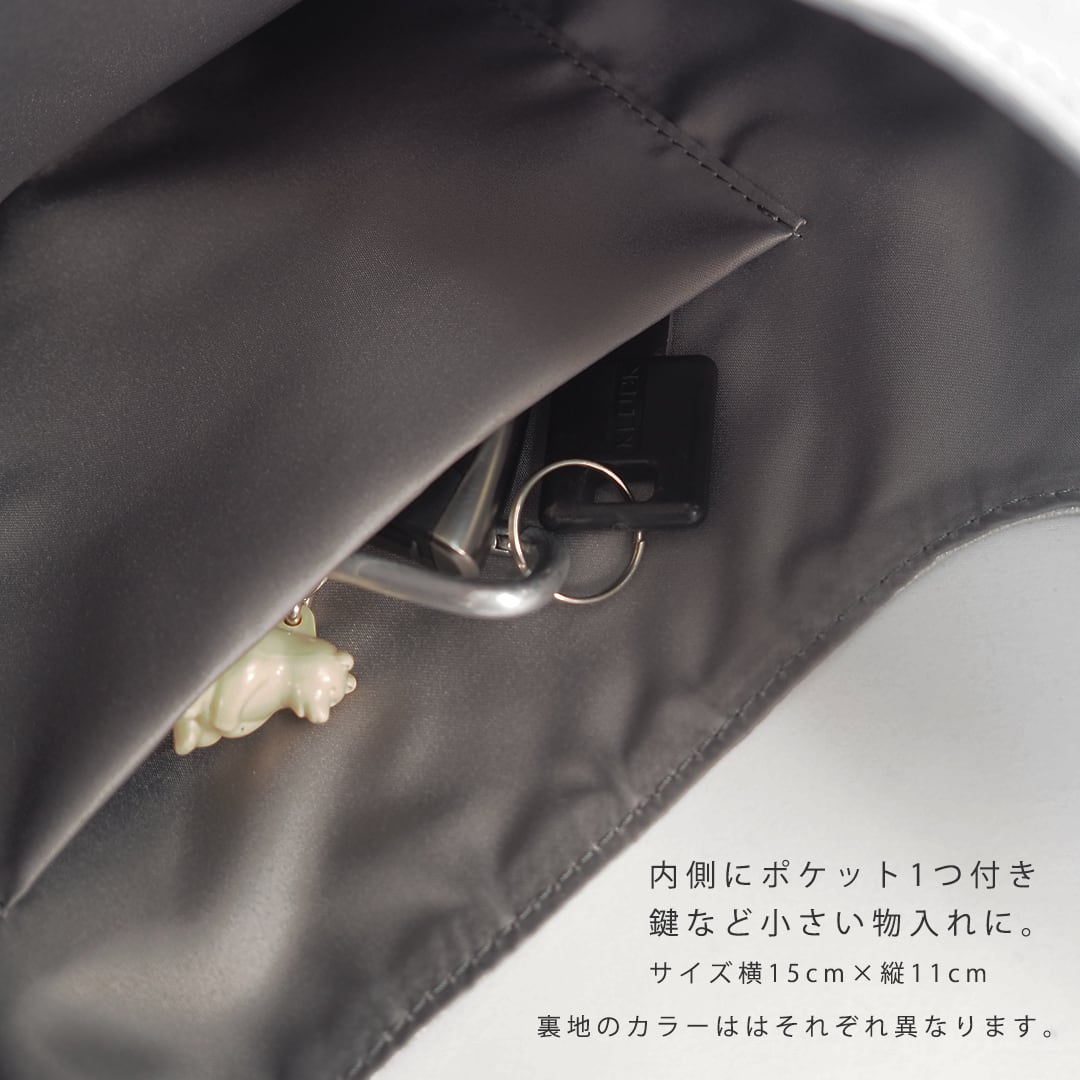 ワンハンドルバッグ 手首バッグ シンプル 1370 H.62 アッシュソワソン