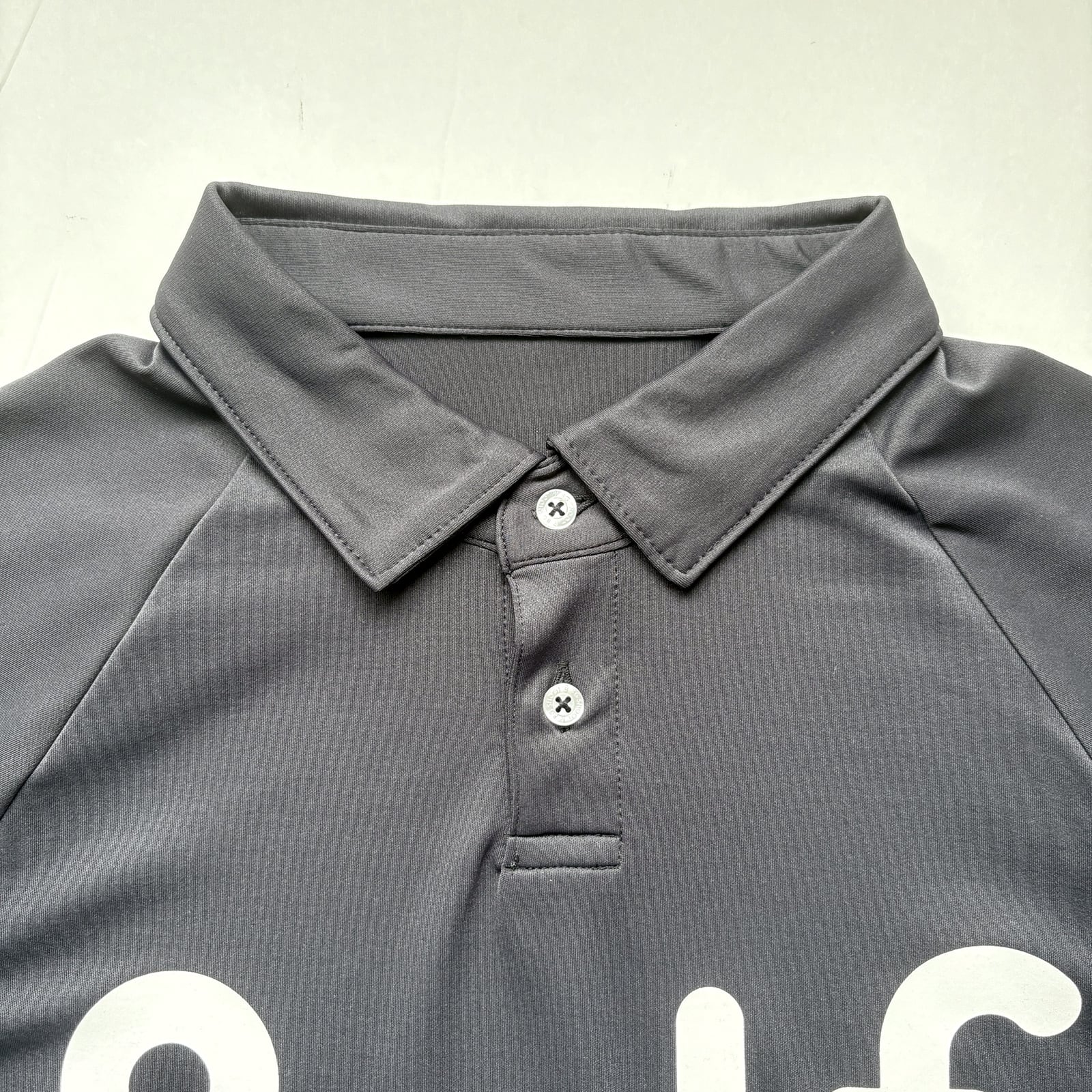 LOGO PRINT POLO SHIRT -CHARCOAL- | 8G SHOOT WEBSTORE