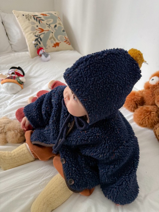 予約⌇onu/ Pompom ear flap hat