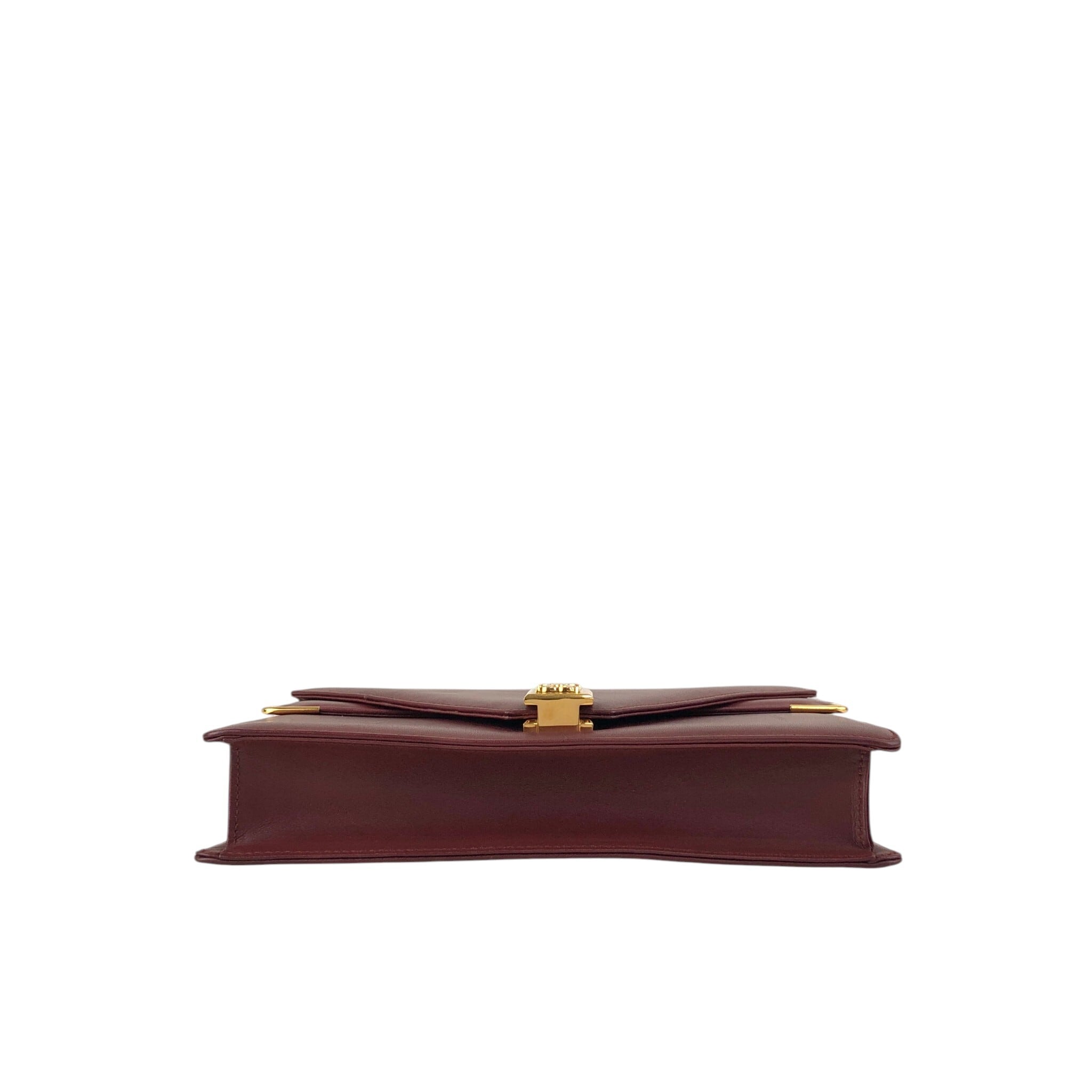 Cartier カルティエ マストライン ショルダーバッグ ボルドー ロゴ