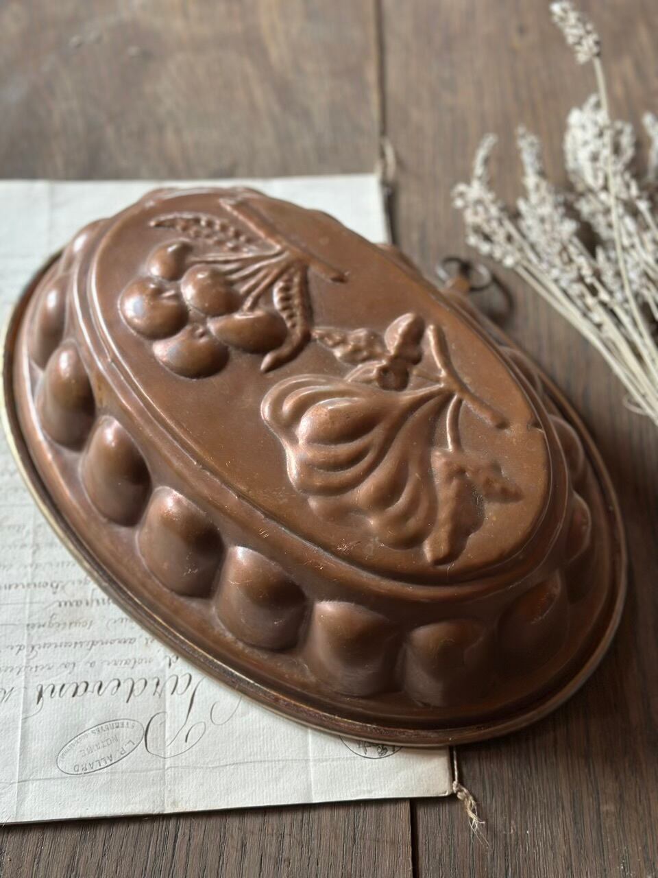 銅製 お菓子型 コッパーモールド ガーリックとチェリー | Brocante de