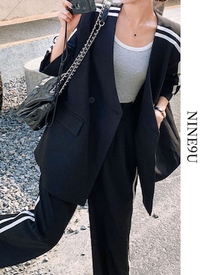 jacket＆pants line casual 2set【NINE7826】