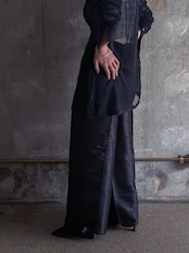 333 original/Embroidery silk wrap pants (BLACK)