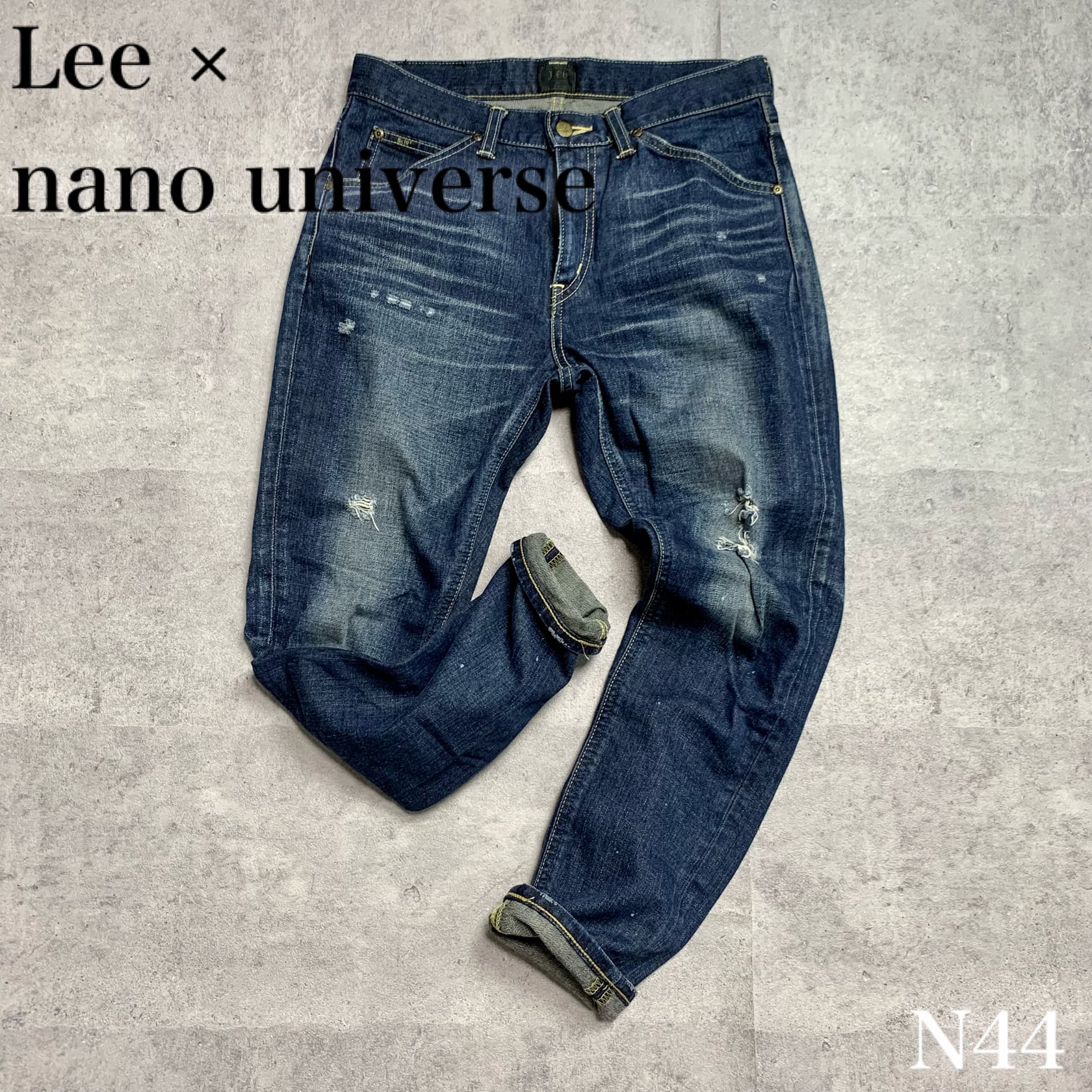 ナノユニバース　Lee パンツ　31 ヒッコリー　コラボ　デニム