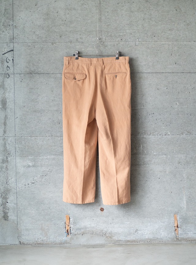 "PARK MILLER" 1990s Linen cotton 2tuck trousers