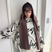 バラクラバフードマフラー/モカ