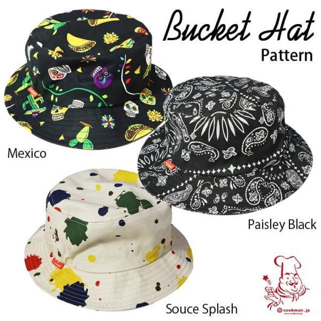 Bucket Hat Pattern バケットハット パターン 全3色 COOKMAN クックマン アメリカ 西海岸