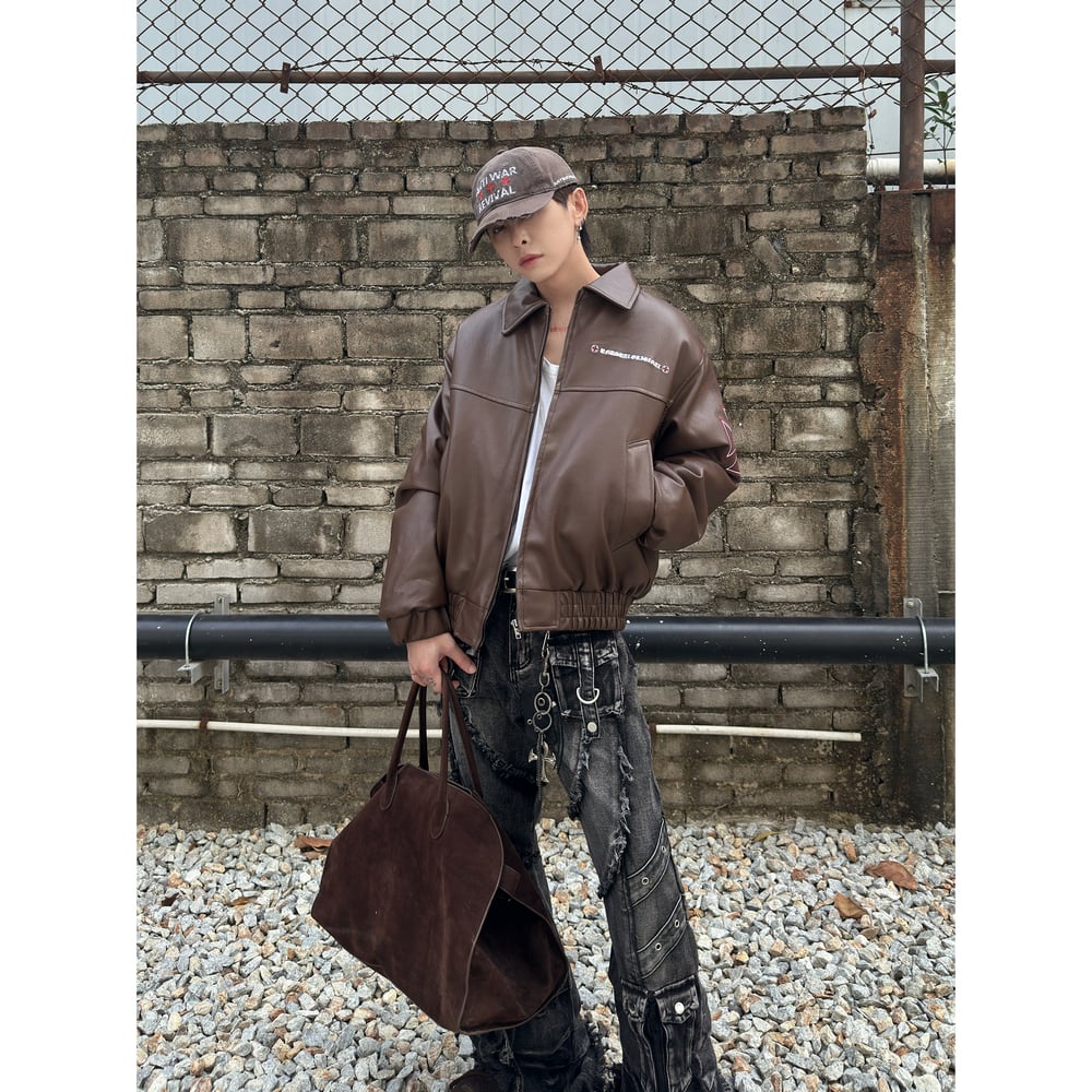 暖かさUP】PUレザークロス 中綿ジャケット T1961 | wshot