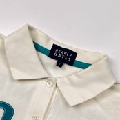 PEARLY GATES パーリーゲイツ 背面ナンバリング デコ 鹿の子 半袖 ポロシャツ 1/ホワイト レディース ゴルフ