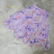 社交ダンス 衣装 フジタ スカート レッスンウェア パープル系 花 花柄 紫 白 緑 水彩 淡い かわいい 上品 練習 レッスン 華やか かわいい おしゃれ ダンス衣装 イベント ステージ パーティー 日本製 おしゃれ ピンク系 ホワイト系 グリーン系