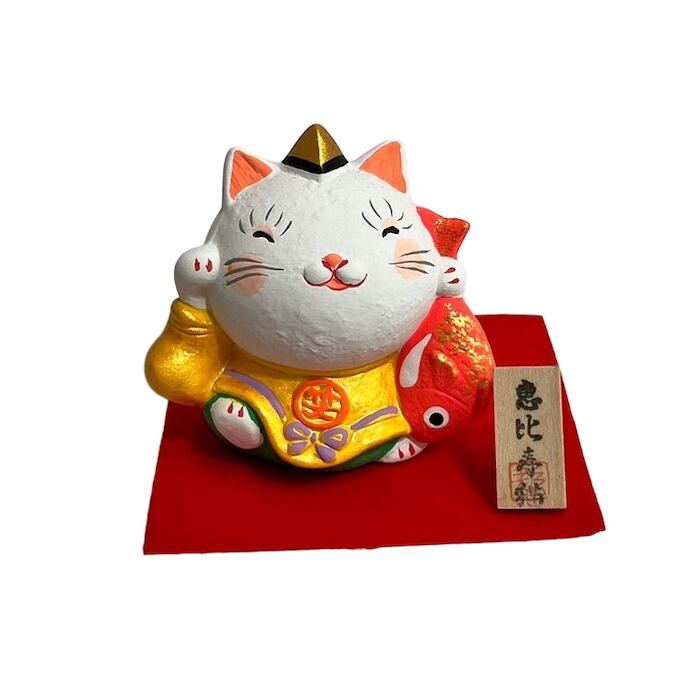 ネコ可愛い★丸瓶の福と寿2本セット+四角瓶の福と寿2本、合計セット Amazon.co.jp: デコレコーポレーション concombre 福猫だるま 恵比寿