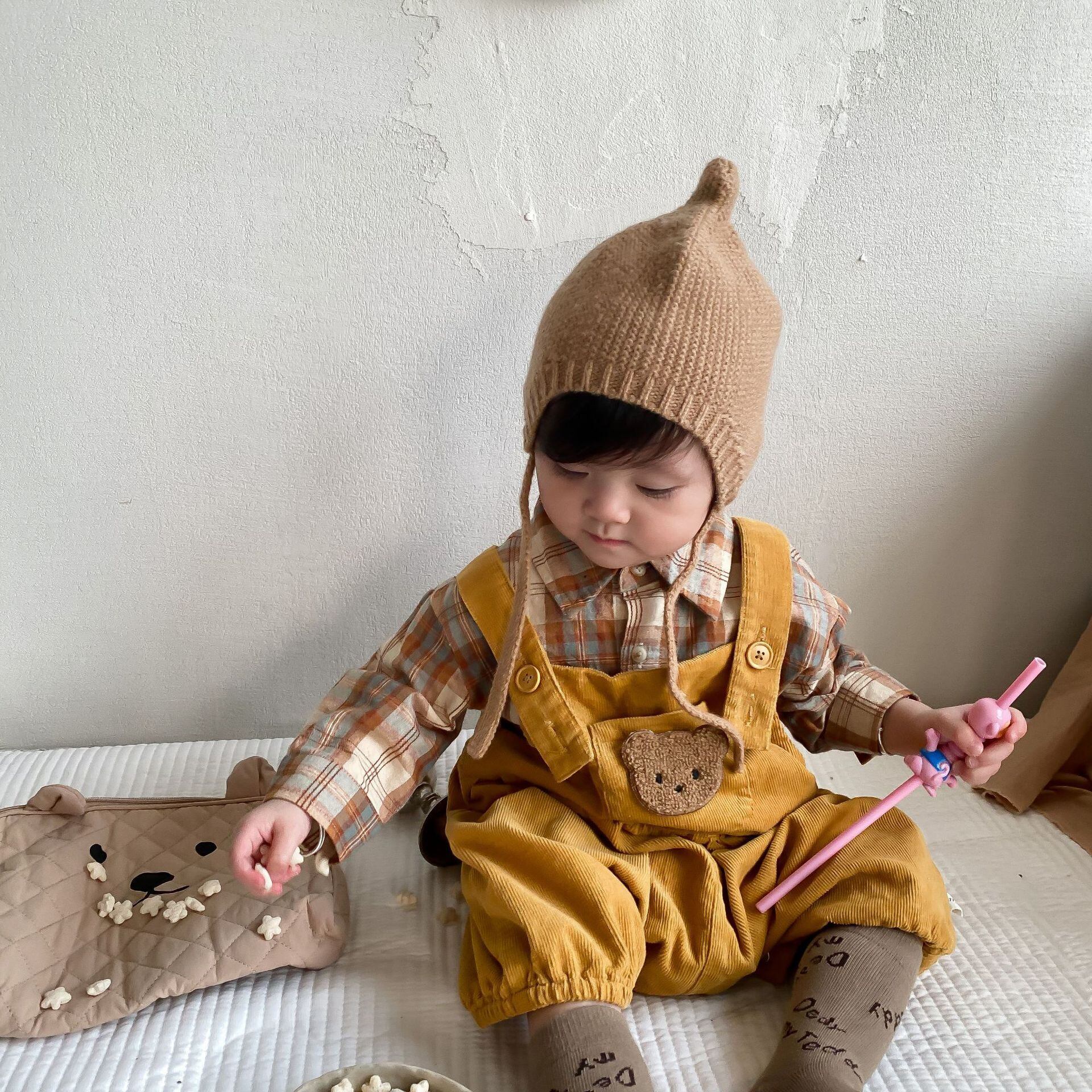 オータムワンピース格子柄シャツ オーバーオール 大人ガーリー スウィート キュート カジュアル 秋物 超面白いベビーショップ69164908581