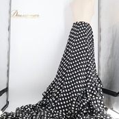 フラメンコ 衣装 prima boutique プリマブティック バタデコーラ ファルダ スカート ブラック系 ホワイト系 黒 白 水玉 ドット ボランテ フリル ダンス パーティ 発表会 レディース ドット柄 モノクロ 舞台衣装 ステージ衣装 かわいい 華やか