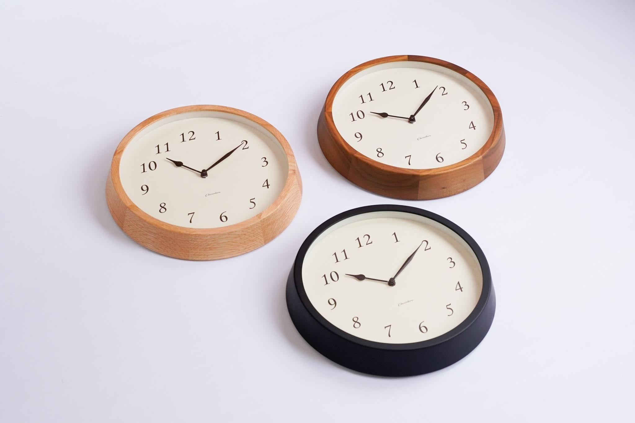 電波時計 Clair CLOCK BLACK | シャンブル【CHAMBRE】byインターゼロ