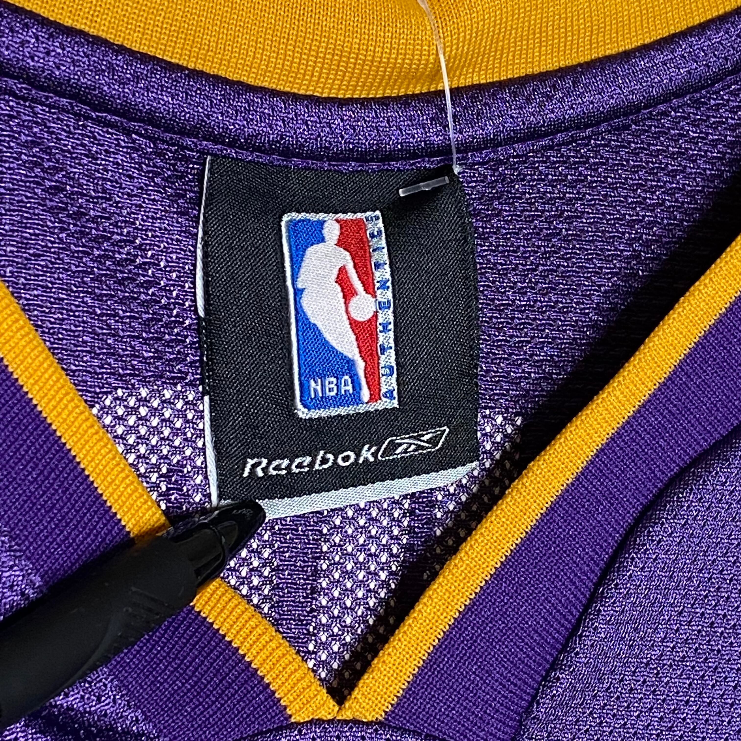 NBA × Reebok バスケットボールユニフォーム 2XL LAKERS ゲームシャツ 