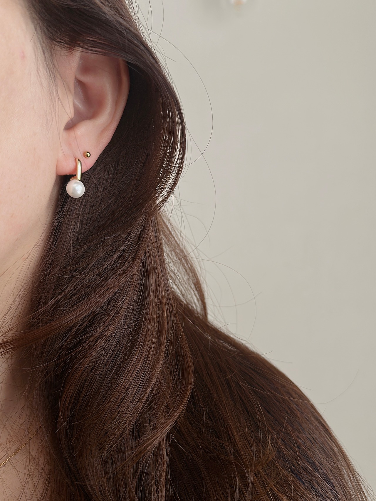 S925 シンプルパールピアス