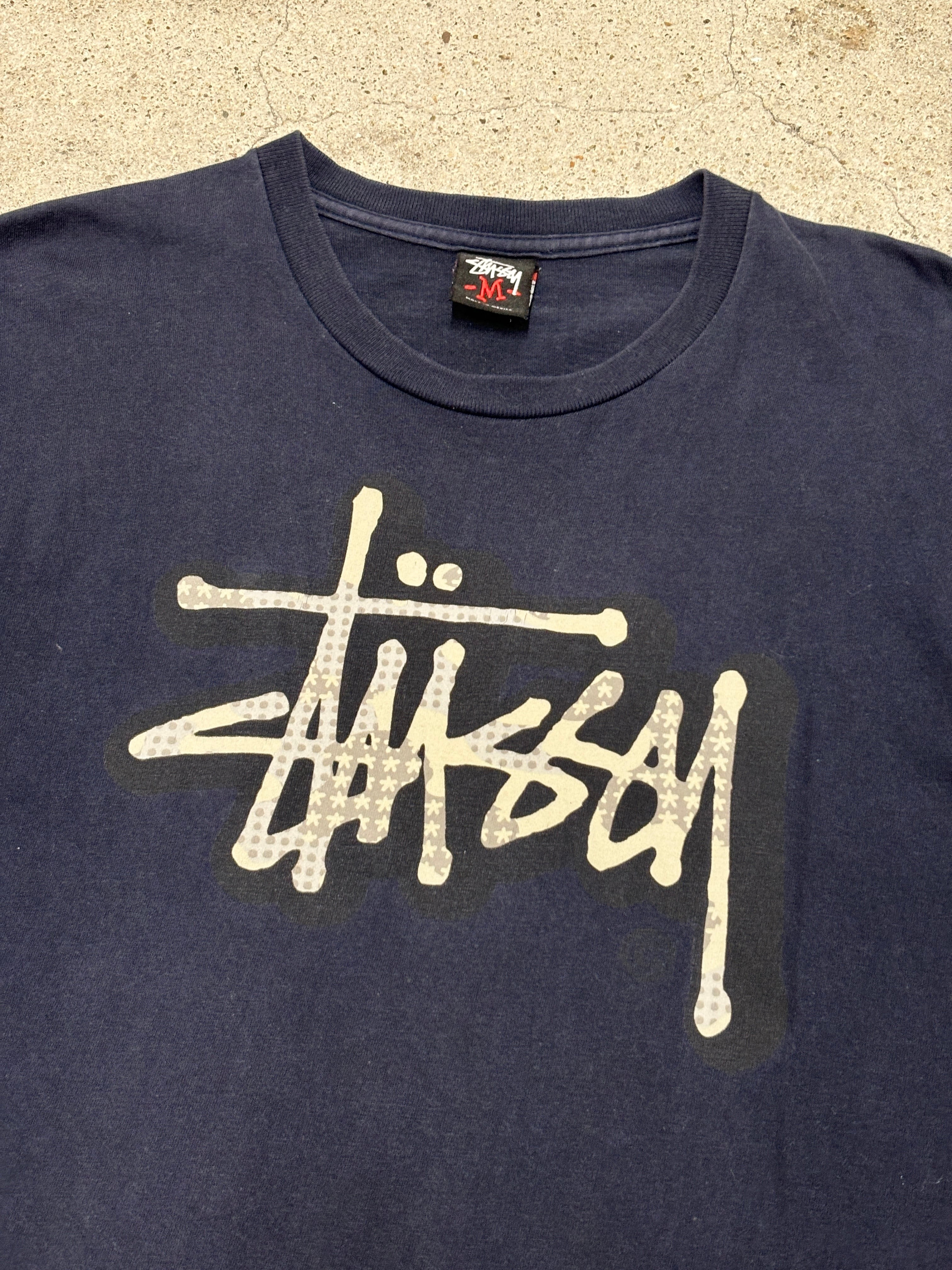 00～10s STUSSY × ERIC HAZE/Logo print Tee/M/ロゴプリントT/Tシャツ