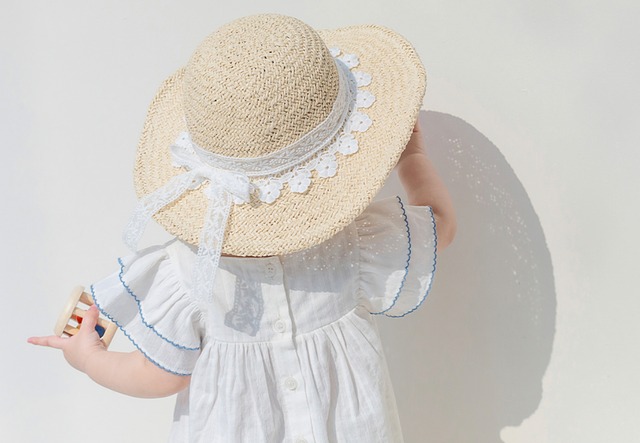 ※お洋服と同梱限定※【即納】<Happyprince>  Becky baby straw sunhat