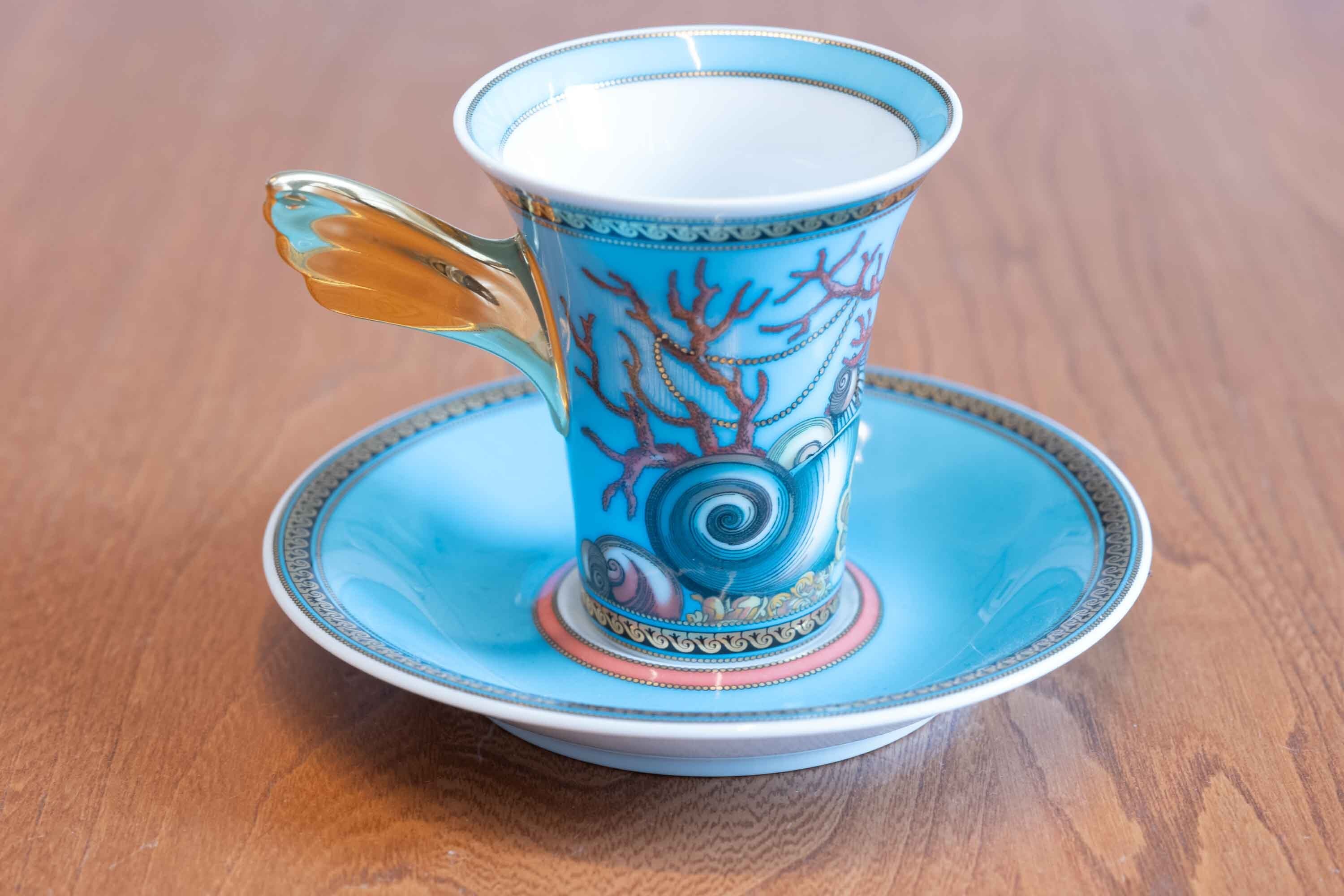 ジャンニ・ベルサーチ エスプレッソカップ&ソーサー Les Tresors de la Mer