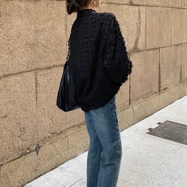 square jacquard shirt jacket 10172