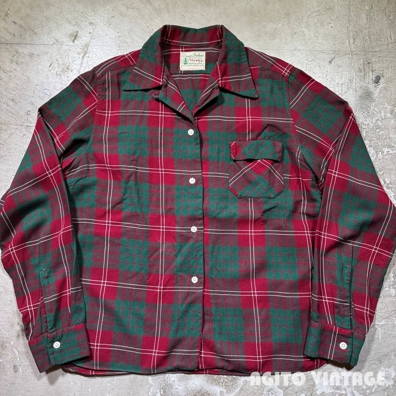 40's 50's Sandy Mac Donald オープンカラーレーヨンシャツ ドット柄