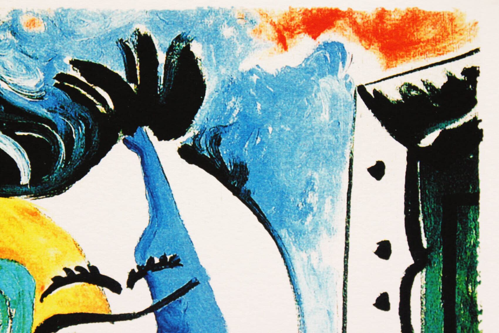 パブロ・ピカソ「アーティスト」作品証明書・展示用フック・限定500部エディション付複製画ジークレ