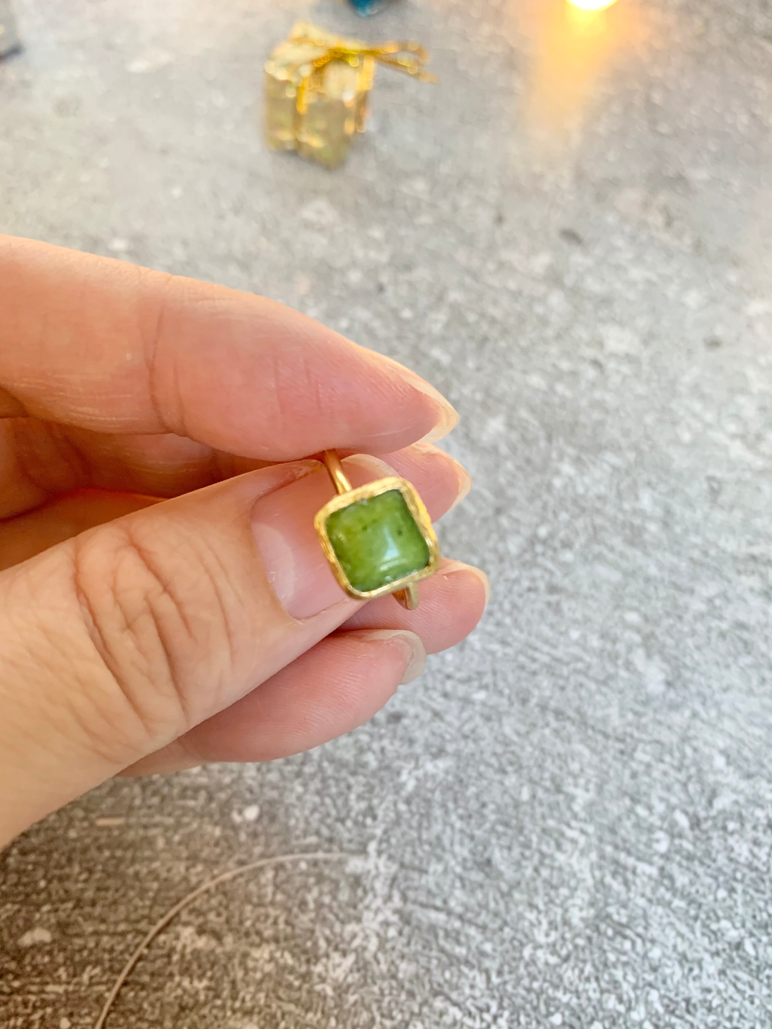 トルコ天然石リング2Q