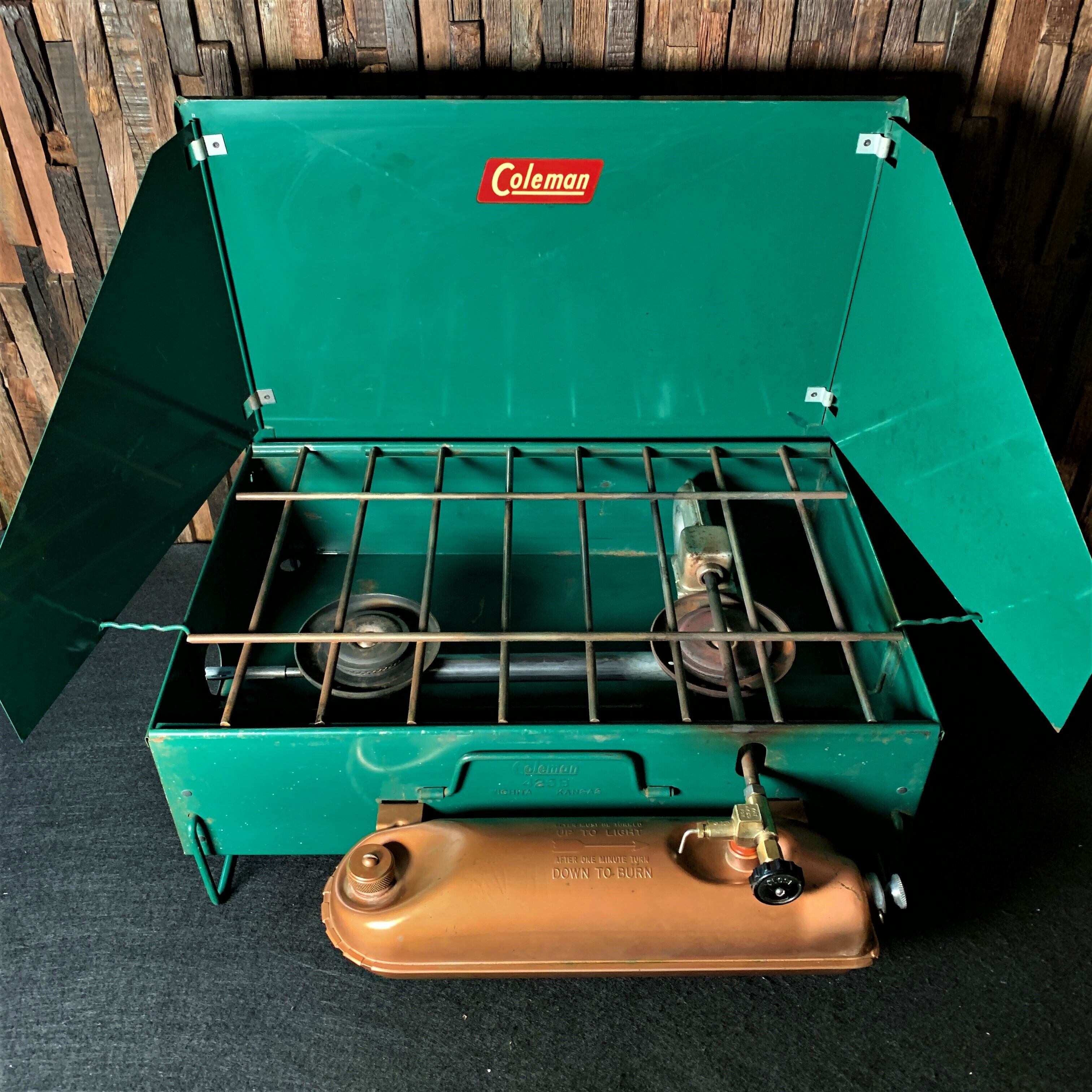 コールマン スリーバーナー ゴールドタンク426B アメリカ製 ビンテージ