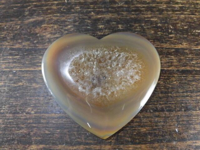【瑪瑙カービング】　ハート瑪瑙　no.3