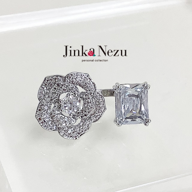 705062 JinkaNezu キュービックジルコニア リュクス ローズリング